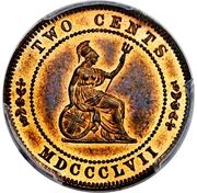 2 Cents - Victoria Decimal Pattern reverse image