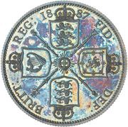 1 Florin - Victoria Boehm portrait; Pattern reverse image
