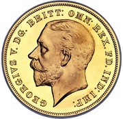 1 Crown - George V Silver Jubilee; Gold Proof Pattern obverse image