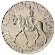 25 New Pence - Elizabeth II Silver Jubilee; Machin pattern obverse image