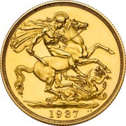 2 Pounds - Edward VIII Pattern reverse image