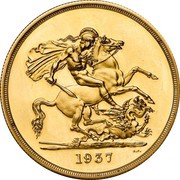 5 Pounds - Edward VIII Pattern reverse image