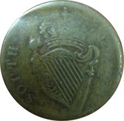 ½ Penny Oliver Cromwell - South Wales reverse image