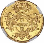 3200 Réis - João V 1st Type of Shield; Rio de Janeiro Mint, Brazil, 1727-1729 reverse image