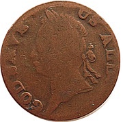 ½ Penny God Save Us All - Hibernia obverse image
