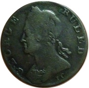½ Penny George Ruled - Britains Isles obverse image