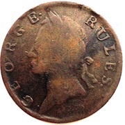 ½ Penny George Rules - North Wales; portrait left obverse image