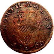 ½ Penny George Rules - North Wales; portrait left, United Kingdom, 1756-1789 reverse image