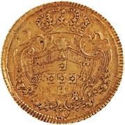 3200 Réis - João V 2nd Type of Shield; Bahia Mint, Brazil, 1727-1729 reverse image