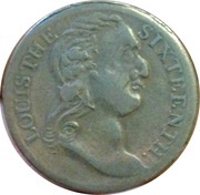 ½ Penny Louis the Sixteenth - Britons Happy Isle obverse image