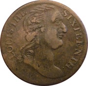 ½ Penny Louis the Sixteenth - Music Charms obverse image