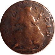 ½ Penny Clauduis Romanus - Pax Pla Cid, United Kingdom, 1771 reverse image