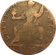 ½ Penny George Rules - British Tars, United Kingdom, 1771 reverse image