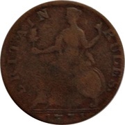 ½ Penny Gregory III Pon - Britain Rules, United Kingdom, 1771 reverse image