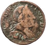 ½ Penny George King of B - Half Penny obverse image