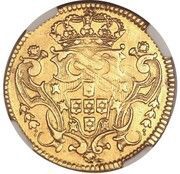 3200 Réis - João V 4th Type of Shield; Bahia Mint, Brazil, 1727-1750 reverse image