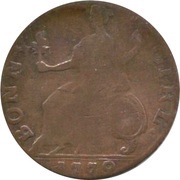 ½ Penny Gregory III Pon - Bonny Girl, United Kingdom, 1779 reverse image
