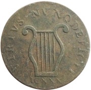 ½ Penny Romulus - Virtvs Nunq Deficit, United Kingdom, 1780 reverse image
