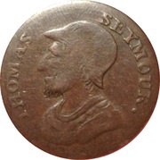 ½ Penny Thomas Seymour - Britons Happy Isle obverse image
