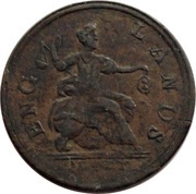 ½ Penny Gulielemus Shakespeare - Englands Glory, United Kingdom, 1790 reverse image