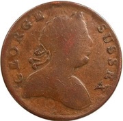 ½ Penny George Sussex - Britons Rule obverse image
