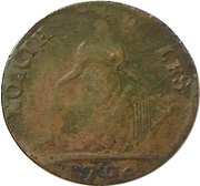 ½ Penny North Wales - I Williams, United Kingdom, 1792 reverse image
