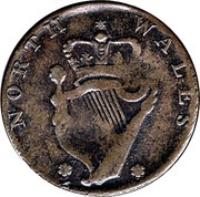 ½ Penny Georgeivs Washington - North Wales, United Kingdom, 1792-1795 reverse image