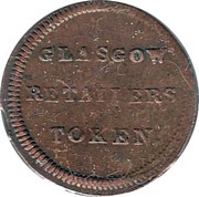 1 Farthing Lanarkshire - Glasgow / Retailers token reverse image
