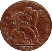 1 Farthing Warwickshire – Birmingham/Copper Company obverse image