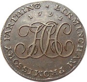 1 Farthing Birmingham - John Howard reverse image