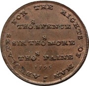 1 Farthing Middlesex - London / Thomas Spence obverse image