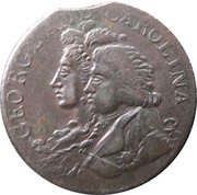 1 Farthing Middlesex - George and Carolina obverse image