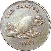 1 Farthing Middlesex - Pidcock / Exeter Change, United Kingdom, 1801 reverse image