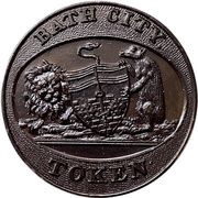 ½ Penny Somerset - Bath / City Token reverse image
