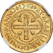 4000 Réis - Pedro II Pernambuco Mint, Brazil, 1702 reverse image