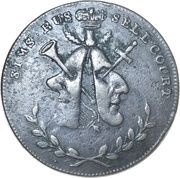 ½ Penny Middlesex - Sims' / David Garrick, United Kingdom, 1787-1797 reverse image
