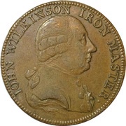 ½ Penny Warwickshire – Wilkinson / Forge obverse image