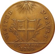 ½ Penny Middlesex - St. Pauls, United Kingdom, 1789 reverse image