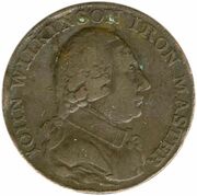 ½ Penny Warwickshire - Wilkinson / Vulcan obverse image