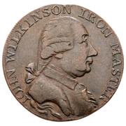 ½ Penny Warwickshire – Wilkinson / Mining obverse image