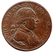 ½ Penny Warwickshire – Wilkinson / Forge obverse image