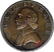 ½ Penny Warwickshire - Stratford / Shakespeare obverse image