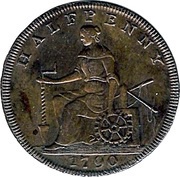 ½ Penny Warwickshire - Stratford / Shakespeare, United Kingdom, 1790-1794 reverse image