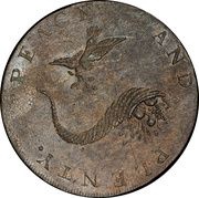 ½ Penny Norfolk - Norwich / Hope, Dove and Peace, United Kingdom, 1790-1795 reverse image