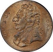 ½ Penny Middlesex – National Series / Duke of York obverse image