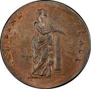 ½ Penny Middlesex – National Series / Duke of York, United Kingdom, 1790-1795 reverse image
