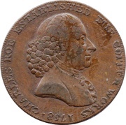½ Penny Cheshire - Macclesfield / Charles Roe Copper Works obverse image