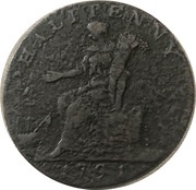 ½ Penny Warwickshire - Shakespeare / Cornucopia reverse image