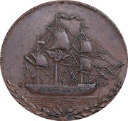 ½ Penny Lothian - Edinburgh / Hutchison's, United Kingdom, 1791 reverse image