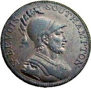 ½ Penny Hampshire - Portsmouth / W. Taylor obverse image